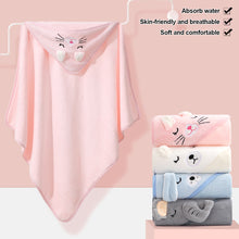 Load image into Gallery viewer, Toddler Bathrobe Infant Bath Towel Boy Girl Blankets Swaddle With Hood Cartoon Coral Fleece Towel Blanket Newborn Kids Bedding