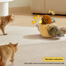 Load image into Gallery viewer, Interactive Cat Toys Flying Bird Cat Toy Flapping Wings Sparrow Toys Vivid Chirping Simulation Bird Interactive Cat Toy