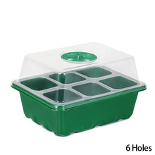 Load image into Gallery viewer, 6/12 Holes Seedlings Trays Seed Starter Tray Adjustable Ventilation Humidity Seedlings Germination Tray For Seeds Growing Starting