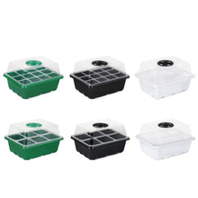 Load image into Gallery viewer, 6/12 Holes Seedlings Trays Seed Starter Tray Adjustable Ventilation Humidity Seedlings Germination Tray For Seeds Growing Starting