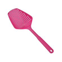 Load image into Gallery viewer, 1Pcs Scoop Colander Kitchen Strainer Scoop Food Drain Shovel Nylon Slotted Skimmer with Handle for Kitchen Cooking Baking Drain