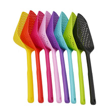 Load image into Gallery viewer, 1Pcs Scoop Colander Kitchen Strainer Scoop Food Drain Shovel Nylon Slotted Skimmer with Handle for Kitchen Cooking Baking Drain