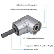 Load image into Gallery viewer, 105 Degree Turning Screwdriver Joint Electric Drill Corner Attachment Extension Socket Screwdriver Head Tool