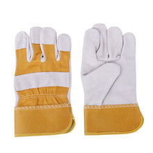 Load image into Gallery viewer, 1Pair Safety Work Gloves Builder Leather Gloves Gardening Gloves Light-Duty Mechanic Welding Gloves Cowhide Leather for Men Women