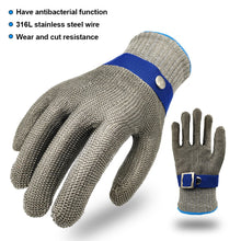 Load image into Gallery viewer, 1Pc Wear-resistant Stainless Steel Metal Gardening Tools Mesh Butcher Mittens Safety Cut Proof Protection Gloves Stab Resistant Gloves