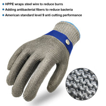 Load image into Gallery viewer, 1Pc Wear-resistant Stainless Steel Metal Gardening Tools Mesh Butcher Mittens Safety Cut Proof Protection Gloves Stab Resistant Gloves
