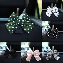 Load image into Gallery viewer, Cute Bowknot Car Seat Headrest Hooks Storage Hanger Back Seat Organizer Holder Auto Interior Accessories Hook