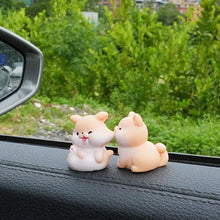 Load image into Gallery viewer, 2Pcs Car Accessories Cute Cartoon Kiss Face Friendly Animals Ornament Auto Interior Dashboard for Girls Gifts Drop