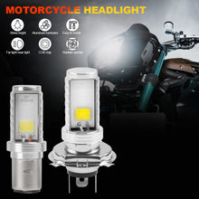 Load image into Gallery viewer, Motorcycle LED Headlight H4 H6 BA20D COB Headlight Led Motorcycle Scooter Light Super Bright Light lamp Moto DRL Lights