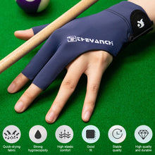 Load image into Gallery viewer, 1PC Quick-Release Three-Finger Billiard Gloves With Non-Slip Mat Mesh Fabric Splicing Design Breathable Snooker Training Gloves