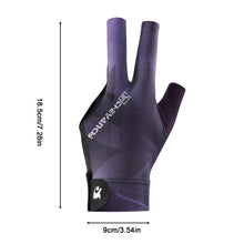Load image into Gallery viewer, 1PC Quick-Release Three-Finger Billiard Gloves With Non-Slip Mat Mesh Fabric Splicing Design Breathable Snooker Training Gloves