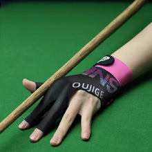 Load image into Gallery viewer, 1PC Professional Three-Finger Printed Billiard Gloves With Non-Slip Mat Self-Adhesive Cloth Fixed Breathable Snooker Match Training Gloves