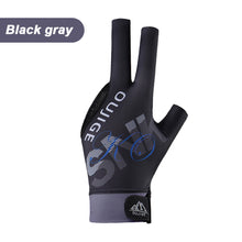 Load image into Gallery viewer, 1PC Professional Three-Finger Printed Billiard Gloves With Non-Slip Mat Self-Adhesive Cloth Fixed Breathable Snooker Match Training Gloves