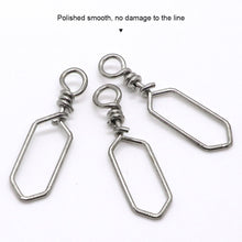 Load image into Gallery viewer, 10PCS Lure Square Pin Connector Corrosion Resistant Stainless Steel Quick Conversion Hook Sea Fishing Accessories