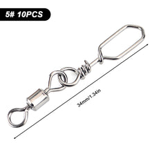 Load image into Gallery viewer, 10PCS Lure Square Pin Connector Corrosion Resistant Stainless Steel Quick Conversion Hook Sea Fishing Accessories