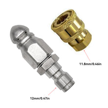 Load image into Gallery viewer, 2Pcs 3/8'' or 1/4" Pressure Washer Adapter Kit 14mm 12mm 11.8mm Female Male Swivel to Quick Connect Release Set Nozzles