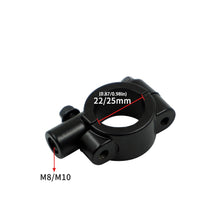 Load image into Gallery viewer, 2Pcs Motorcycle Mirror Mount Clamp M10 M8 Rear View Mirror Holder with Hole Size 22mm 25mm Accessories