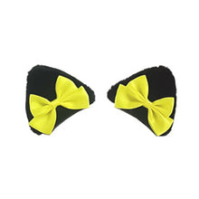 Load image into Gallery viewer, 2Pcs Car Soft Plush Motorcycle Helmet Decoration Little Cats Ears with Bow For Electric Bike Motocross Full Face Off Road Helmet Sticker
