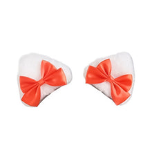 Load image into Gallery viewer, 2Pcs Car Soft Plush Motorcycle Helmet Decoration Little Cats Ears with Bow For Electric Bike Motocross Full Face Off Road Helmet Sticker