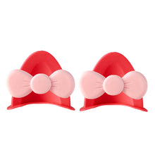 Load image into Gallery viewer, 2Pcs Cute Motorcycle Helmet Bear‘s ’Ears with Bow Motocross Electric Bike Helmet and Car Steering Wheel Decroation Accessories Driving Styling