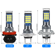 Load image into Gallery viewer, Car Headlight Mini H7 11 H8 LED Bulb Double Color Head Lamp Wireless LED Chips 3030 Fog Bulb 6000K White DC12V