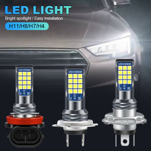 Load image into Gallery viewer, Car Headlight Mini H7 11 H8 LED Bulb Double Color Head Lamp Wireless LED Chips 3030 Fog Bulb 6000K White DC12V