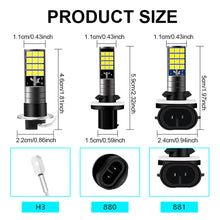 Load image into Gallery viewer, 800 881 H3 Car Headlamp Automobile LED Bulb Lamps With LED Chip 3030 Fog Light High Beam DRL Light 12V 6500K White Auto Lamp