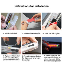 Load image into Gallery viewer, Solar Power Car Warning 20LED Flashing Light Night Ride Tail Light Anti-rear Strobe Light for Motorcycle Electric Vehicle Bicycle