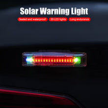 Load image into Gallery viewer, Solar Power Car Warning 20LED Flashing Light Night Ride Tail Light Anti-rear Strobe Light for Motorcycle Electric Vehicle Bicycle