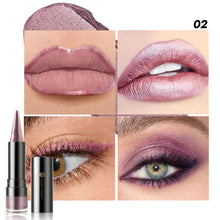 Load image into Gallery viewer, 6 Colors Pointy Shiny Lipstick Facial Multi-purpose Non-sticky Long-lasting Matte Pearl Lipstick Lip Liner Eyeshadow Eyeliner