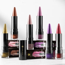 Load image into Gallery viewer, 6 Colors Pointy Shiny Lipstick Facial Multi-purpose Non-sticky Long-lasting Matte Pearl Lipstick Lip Liner Eyeshadow Eyeliner