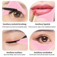 Load image into Gallery viewer, Double-headed Multifunctional Silicone Eye Makeup Aid Mascara Brush Eyeliner Eyeshadow Lipstick Baffle Washable Portable Beauty Tool