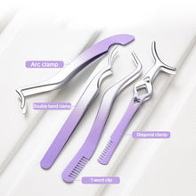 Load image into Gallery viewer, Stainless Steel Gradient False Eyelash Tweezer Portable Convenient False Eyelash Auxiliary Tweezers Beauty Makeup Tool