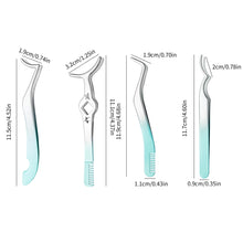 Load image into Gallery viewer, Stainless Steel Gradient False Eyelash Tweezer Portable Convenient False Eyelash Auxiliary Tweezers Beauty Makeup Tool