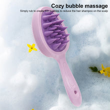 Load image into Gallery viewer, Double-sided Double-tooth Handle Shampoo Brush Scalp Massage Clean Shampoo Comb Portable Wet Dry Dual-use Shampoo Brush