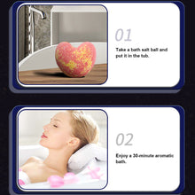 Load image into Gallery viewer, Love Shaped Bath Salt Ball Essential Oil Bath Bubble Ball Moisturizing Nourishing Skin Care Fragrant Body Cleansing Shower Ball