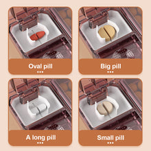 Load image into Gallery viewer, Multifunctional Pill Box Cutting Grinding Storing Medicine Sealed Box Moistureproof Dustproof Portable Divided Medicine Box