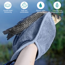 Load image into Gallery viewer, 1PC Lure Special Fishing Towel With Hook Absorbent Decontamination Thickened Cleaning Cloth Fishing Supplies