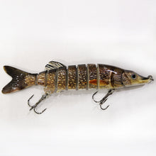 Load image into Gallery viewer, 1PC 12.5CM/17G Nine Section Lure Bait Flexible Swimming Posture Simulation Esox Reicherti Fake Bait