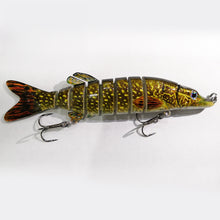 Load image into Gallery viewer, 1PC 12.5CM/17G Nine Section Lure Bait Flexible Swimming Posture Simulation Esox Reicherti Fake Bait