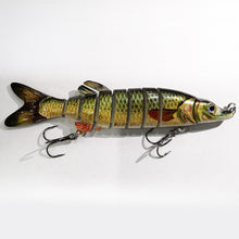 Load image into Gallery viewer, 1PC 12.5CM/17G Nine Section Lure Bait Flexible Swimming Posture Simulation Esox Reicherti Fake Bait