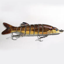 Load image into Gallery viewer, 1PC 12.5CM/17G Nine Section Lure Bait Flexible Swimming Posture Simulation Esox Reicherti Fake Bait