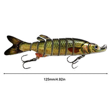 Load image into Gallery viewer, 1PC 12.5CM/17G Nine Section Lure Bait Flexible Swimming Posture Simulation Esox Reicherti Fake Bait