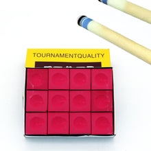 Load image into Gallery viewer, 1Box /12PCS Billiard Cue Tip Chalk Rod Head Non-Slip Powder Billiard Supplies