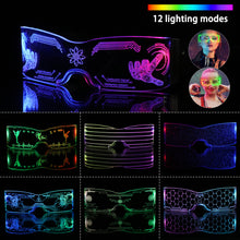 Load image into Gallery viewer, Wireless Luminous LED Glasses Halloween Christmas Birthday Neon Party Nightclubs LED Light-up Glasses Glow in the Dark