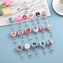 Load image into Gallery viewer, Cartoon Badge Reel Retractable ID Lanyard Name Tag Card Badge Holder Clip Doctor Nurse Office Supplies Credential Holder