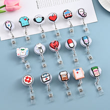 Load image into Gallery viewer, Cartoon Badge Reel Retractable ID Lanyard Name Tag Card Badge Holder Clip Doctor Nurse Office Supplies Credential Holder