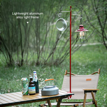 Load image into Gallery viewer, Outdoor Camping Folding Lamp Stand Aluminum Alloy Desktop Lamp Post Bracket Lighting Camp Hanging Stand Camping Hanging Lamp Post