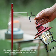 Load image into Gallery viewer, Outdoor Camping Folding Lamp Stand Aluminum Alloy Desktop Lamp Post Bracket Lighting Camp Hanging Stand Camping Hanging Lamp Post