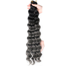 Load image into Gallery viewer, Chemical Fiber High-temperature Silk Wig Hair Handle Wave Crochet Hair Curved Hair Handle Crochet Hair Braided Dirty Braid Wig